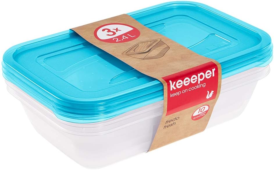 Keeeper Storage Container Set Purple Transparent