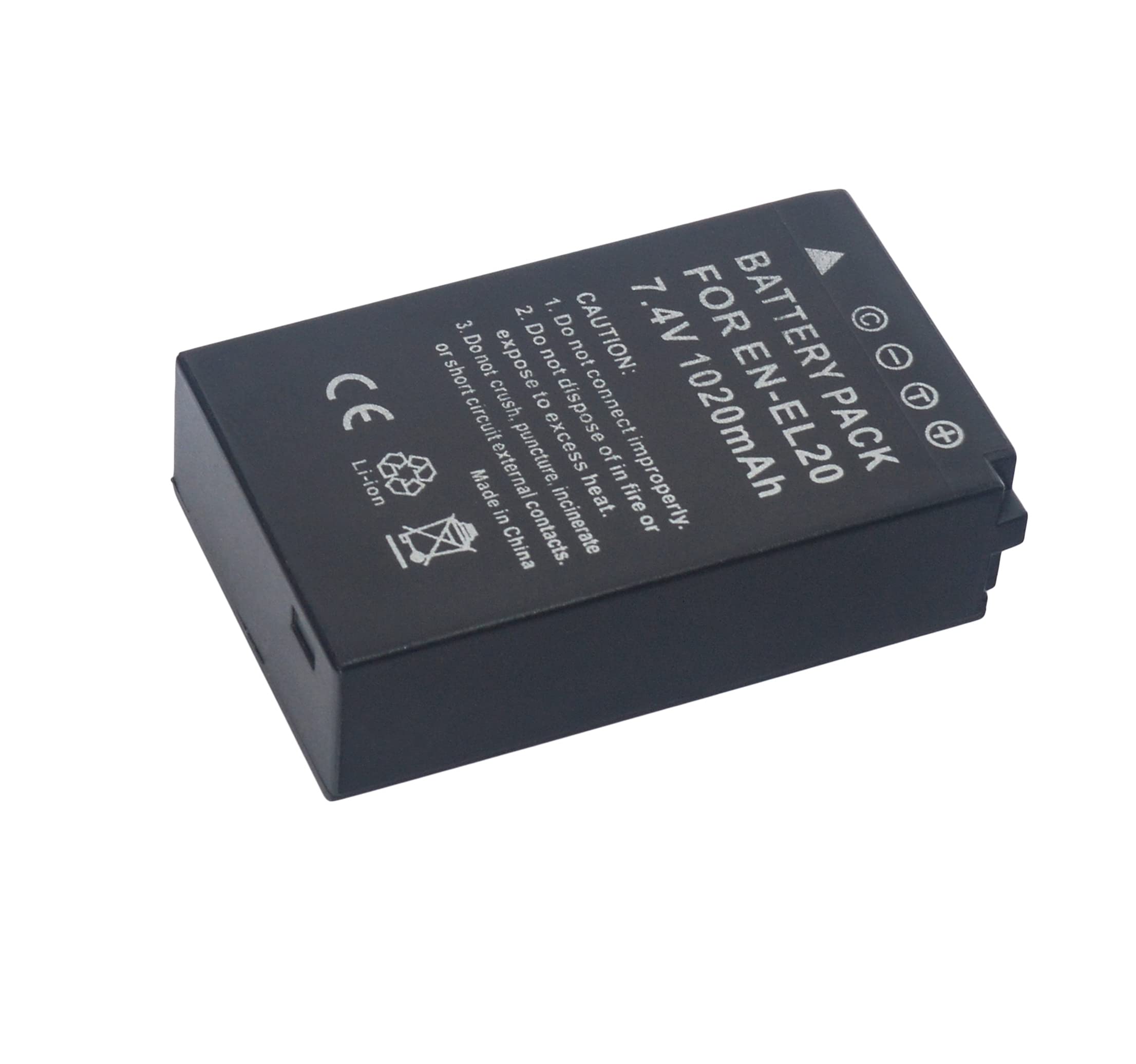 DMK Power EN-EL20, EN-EL20a Battery Compatible with Nikon Coolpix P1000, DL24-500, Coolpix A, 1 AW1, 1 J1, 1 J2, 1 J3, 1 S1, 1 V3 Digital Camera