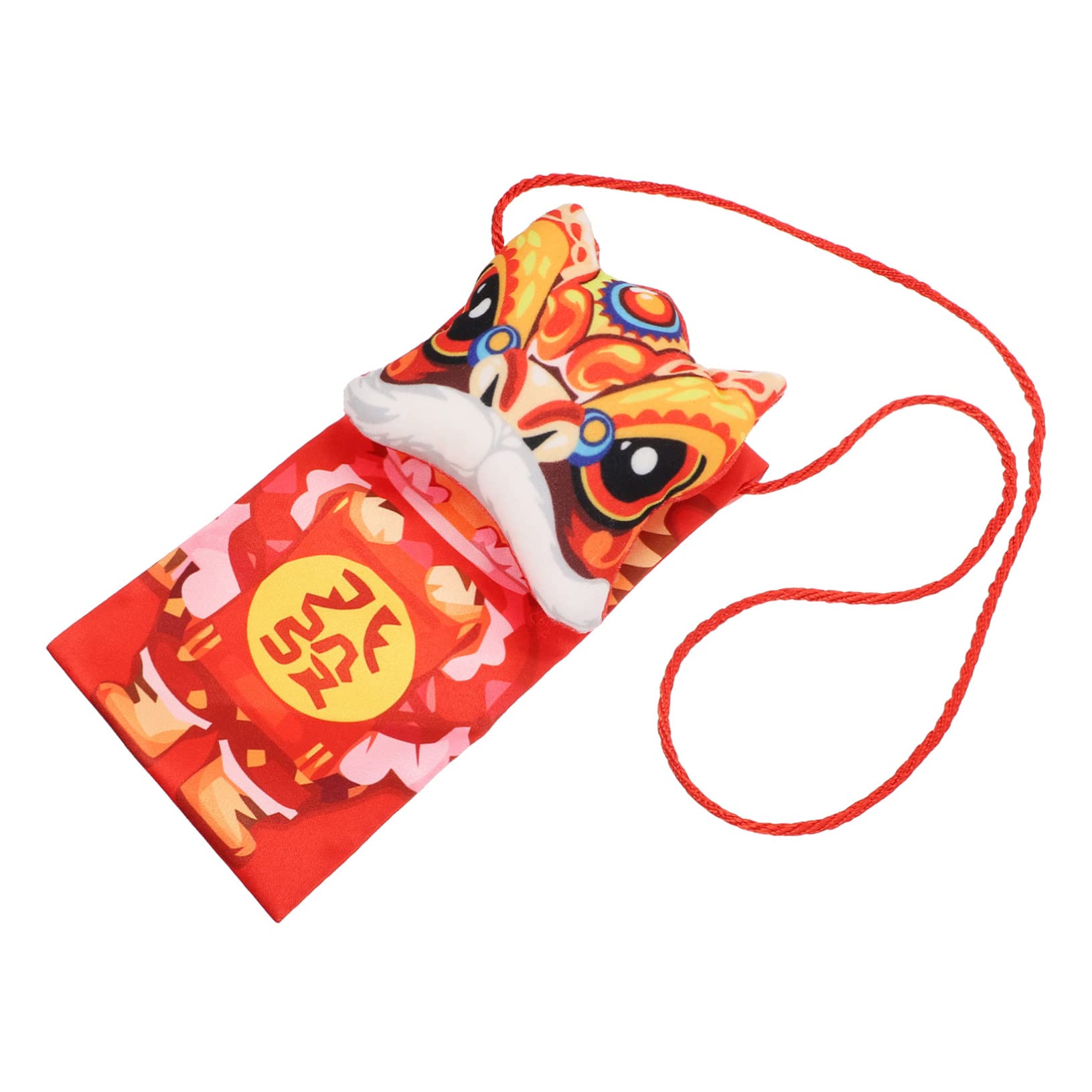 PLAFOPE Year Red Envelope Purse for Cute Cloth Doll Bag with Straps Chinese Festival Pocket for present Giving and Celebrations Unique Festive Design