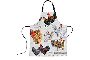 Floral Apron with Tropical Plants and Animals