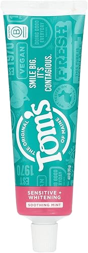 Tom's of Maine Pasta dental sensible + blanqueadora sin flúor, 4.0 onzas