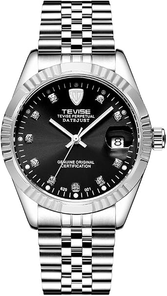 TEVISE Uomo Analogic con Bracciale in Acciaio Inox Orologio Lusso  Automatici Waterproof Orologio Orologio da Polso : Amazon.it: Orologi