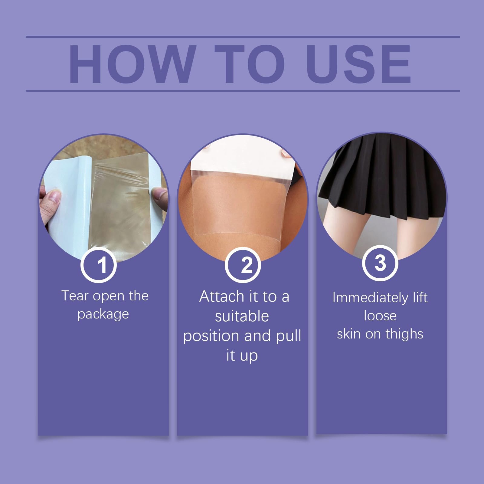 30 Stück Tape zur Oberschenkelstraffung,Instant Thigh Lifting Tape,Transparente Klebestreifen Oberschenkelstraffungen,Unsichtbare Beinstraffungs Aufkleber,Straffungs-Oberschenkel-Patches
