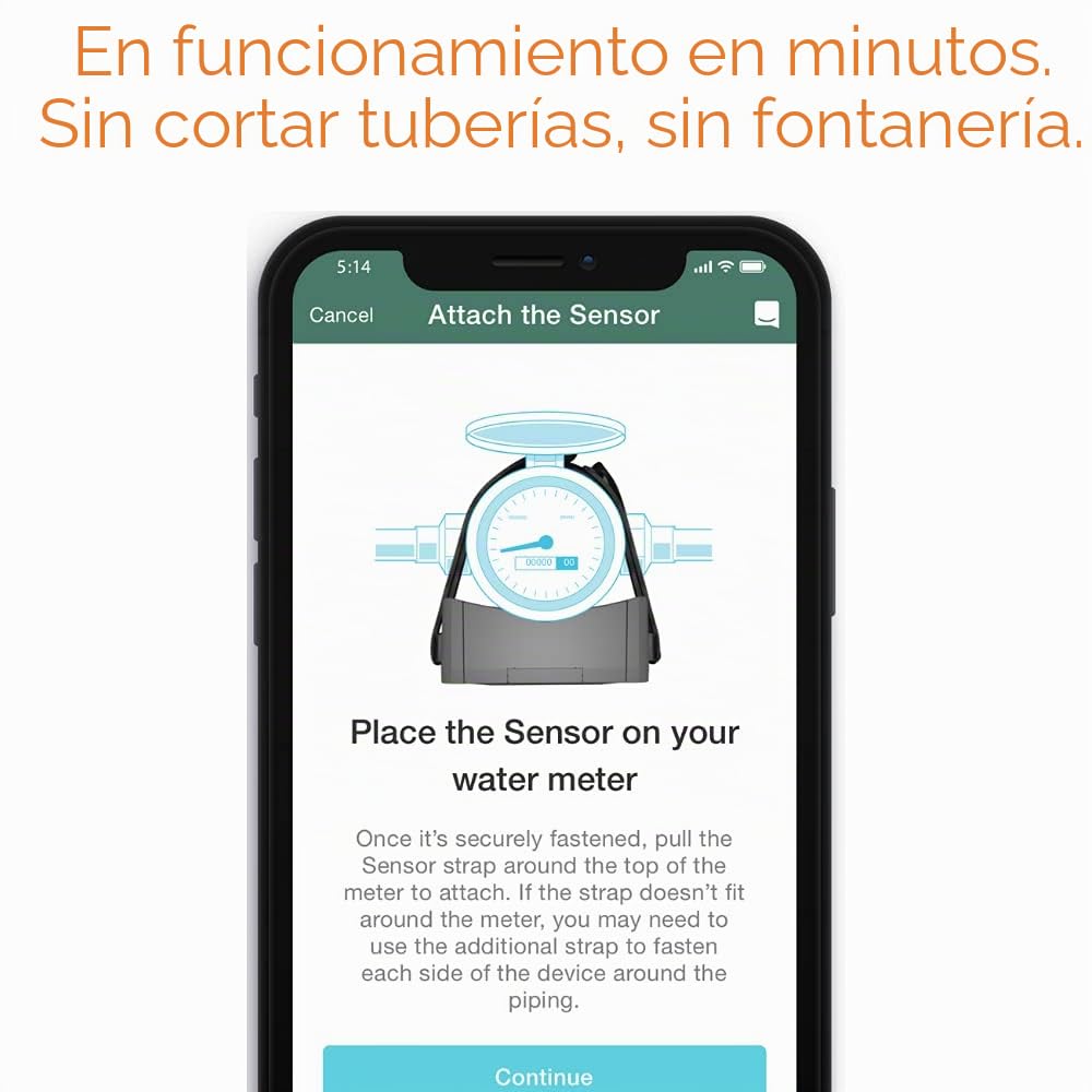 Flume 2 monitores de Agua Inteligentes para el hogar y Detector de Fugas de Agua: detecta Fugas de Agua Antes de Que causen daños. Controla tu Uso de Agua para Reducir los residuos se instala en