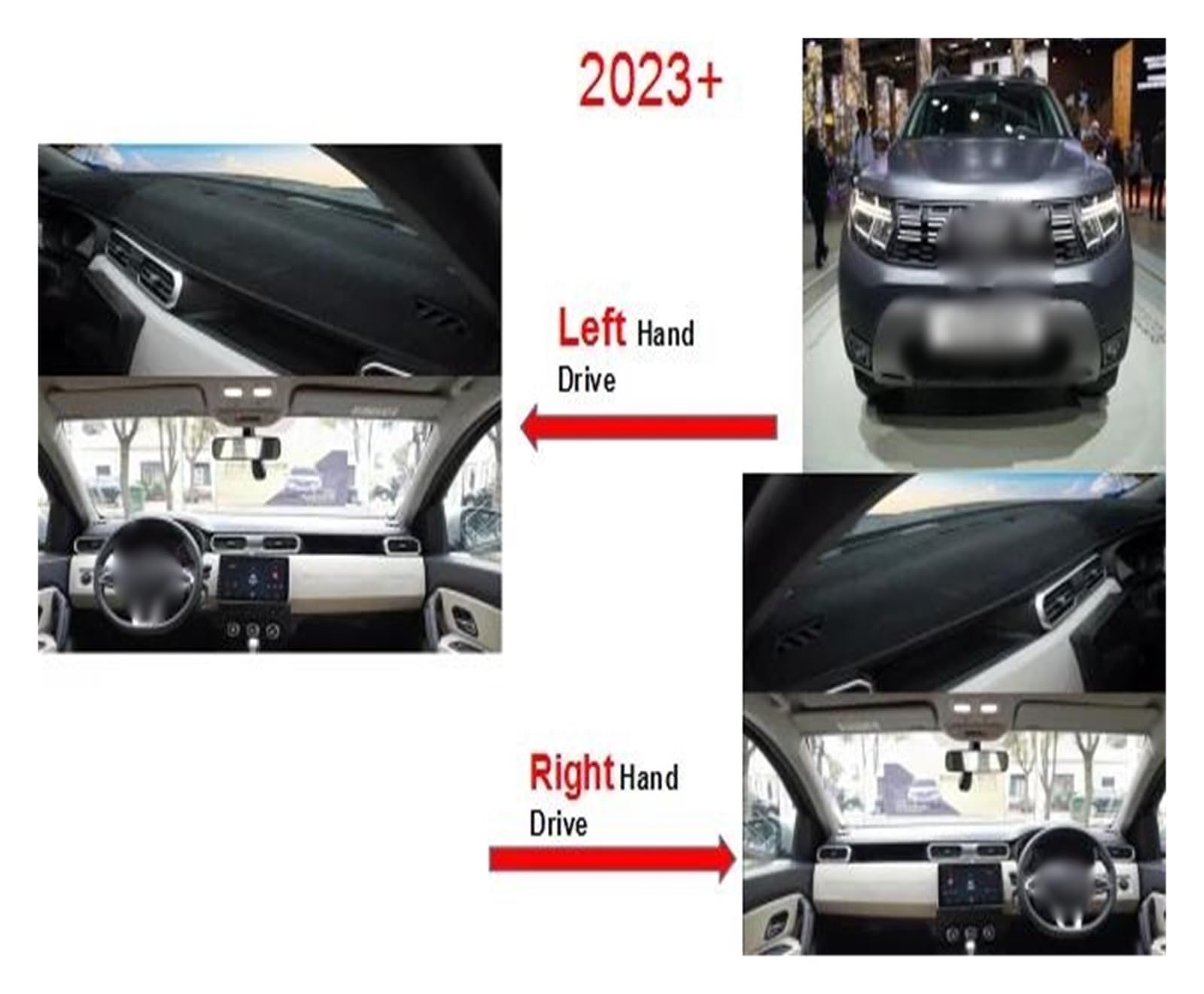 Copri Cruscotto Per DACIA Per DUSTER 2018 2019 2020 2021 2022 2023 Auto Cruscotto Copertura Cruscotto Tappeto Capo Tenda Da Sole Pad Dash Zerbino Copertura Cruscotto(2023 LHD)