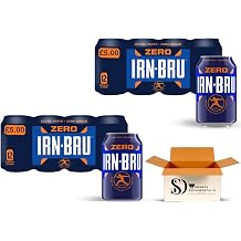 IRN-BRU 330ml Cans Pack of 24 | Original, Sugar Free & Diet Options | Sparkling Soft Drink Multipack | Select Your Favourite Flavour Irn- Bru Zero 24 x 330ml