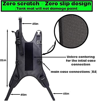 TankMate a Universal Gas Tank Mounted Motorcycle Dog Carrier for Small to Medium Size Dogs, scratchless Non-Slip Design, Waterproof Exterior, Velvet Lined Interior, Safe pet Transport