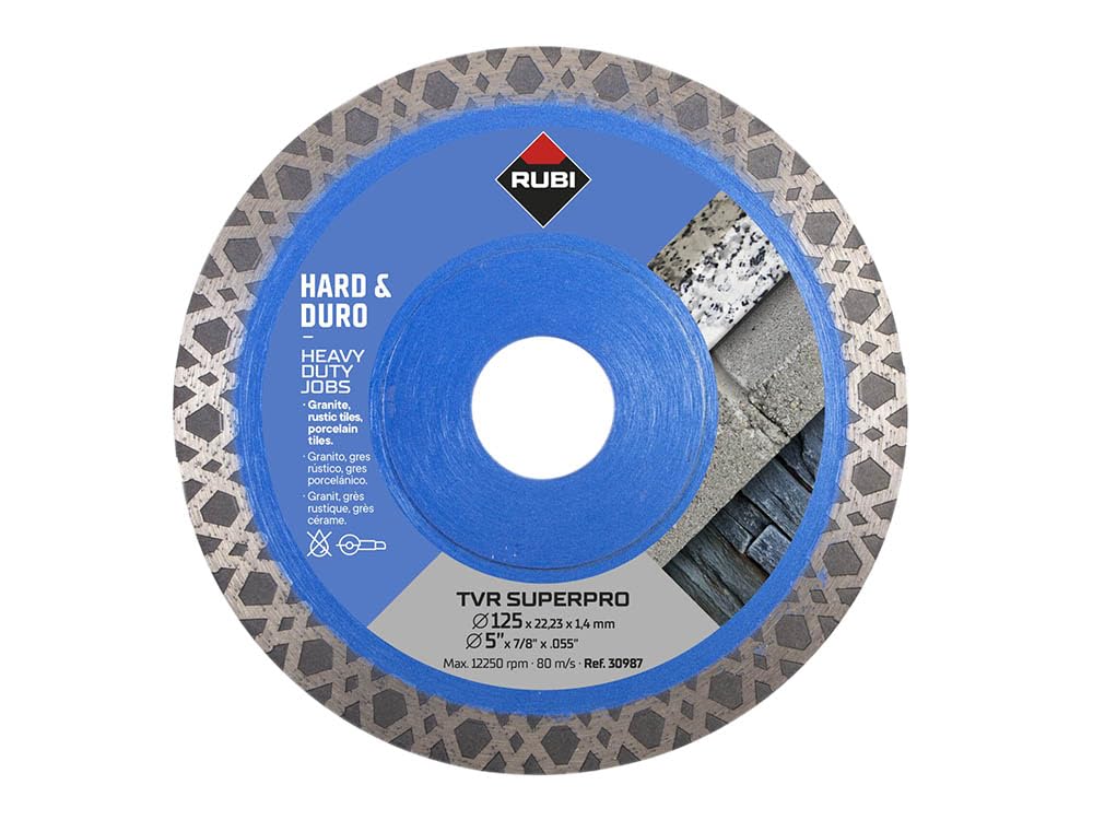 Rubi Disque diamant TVR 125 RUBI Ø 125 mm pour matériaux durs - 30987