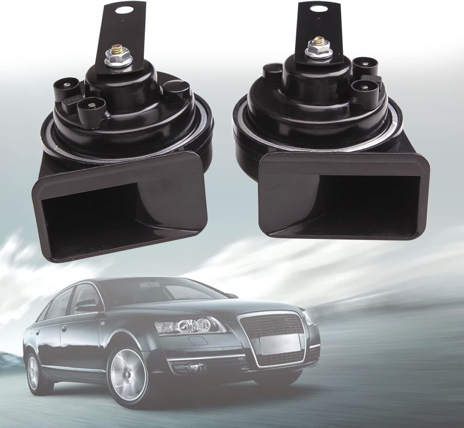 Car Horn Compatible with Honda and New civic, 12V Waterproof Snail Horn, Super Loud Horns 128db High/Low Tune(Replacement for Honda)