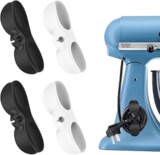 Yovell Cord Organiser for Kitchen Appliances, 4 PCS Self-Adhesive Cable Winder Cord Holder, Stick on Cord Wrapper for Mixer, Blender, Toaster, Coffee Maker, Pressure Cooker (4 Pack)