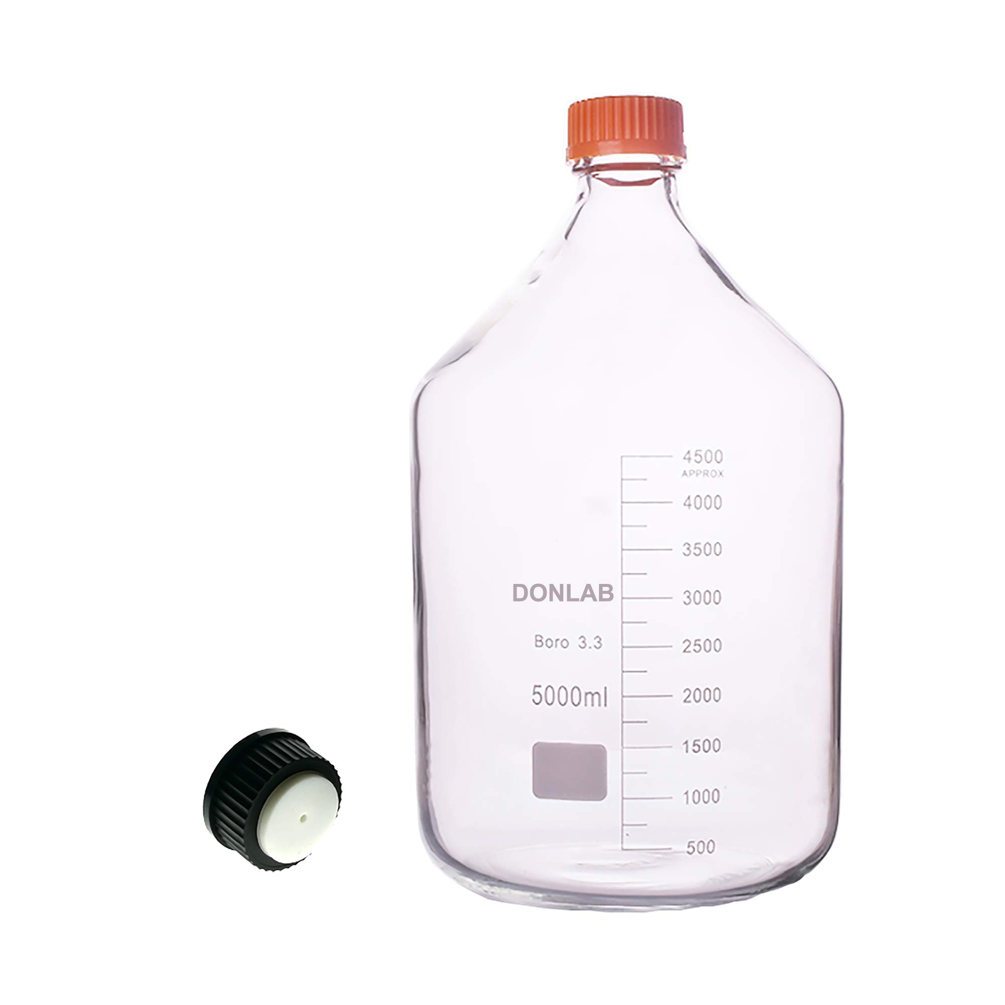 Botella de reactivo de vidrio de borosilicato de 2000 ml con tapa de 1