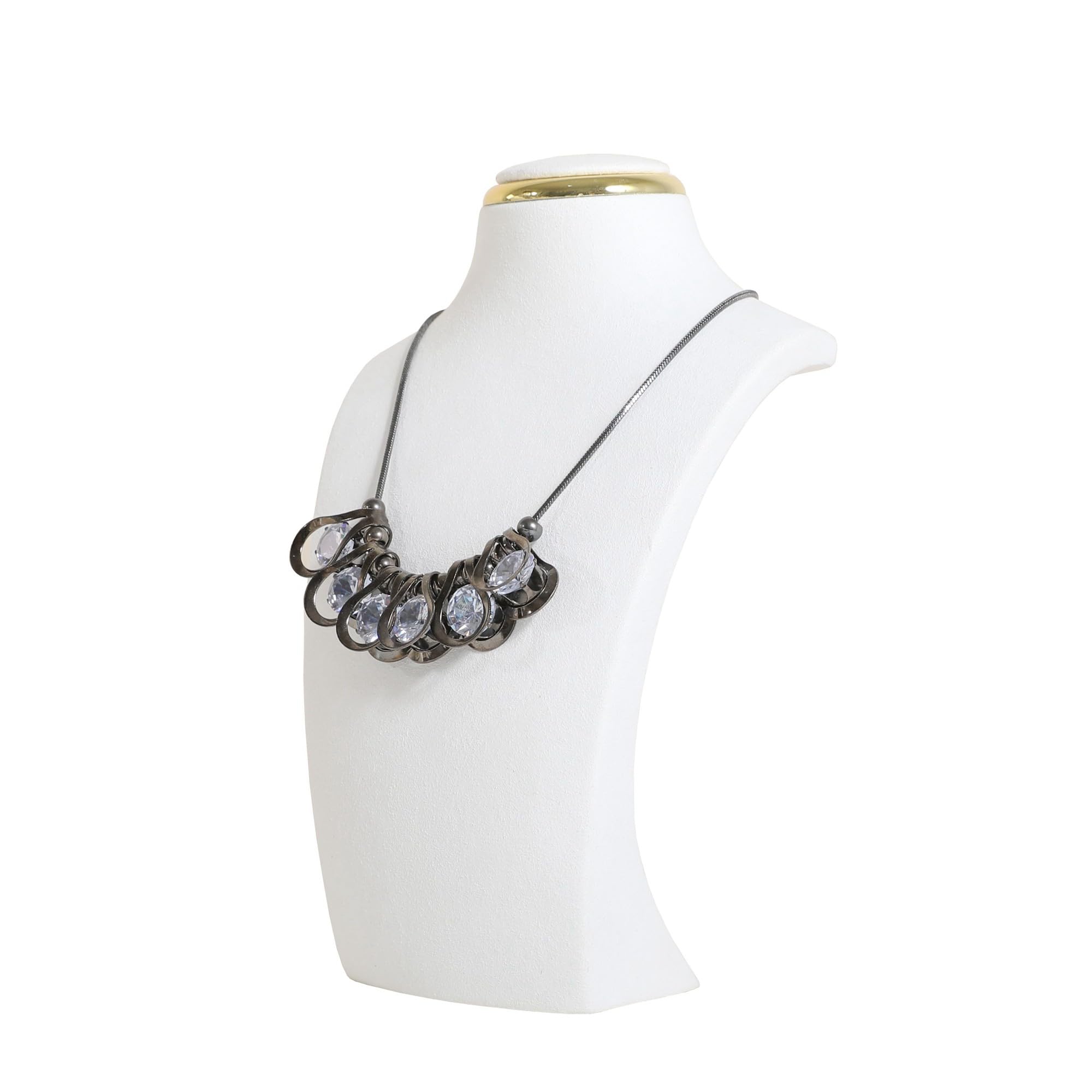 Supports d'exposition de colliers blanc pour vitrine et boutique de bijoux