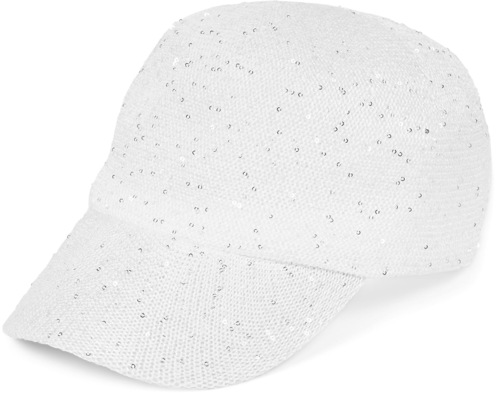 styleBREAKER Gorra de béisbol para Mujer, Tejido Liso con Lentejuelas, Gorra de Verano Ligera, Hebilla de Metal Ajustable 04023094