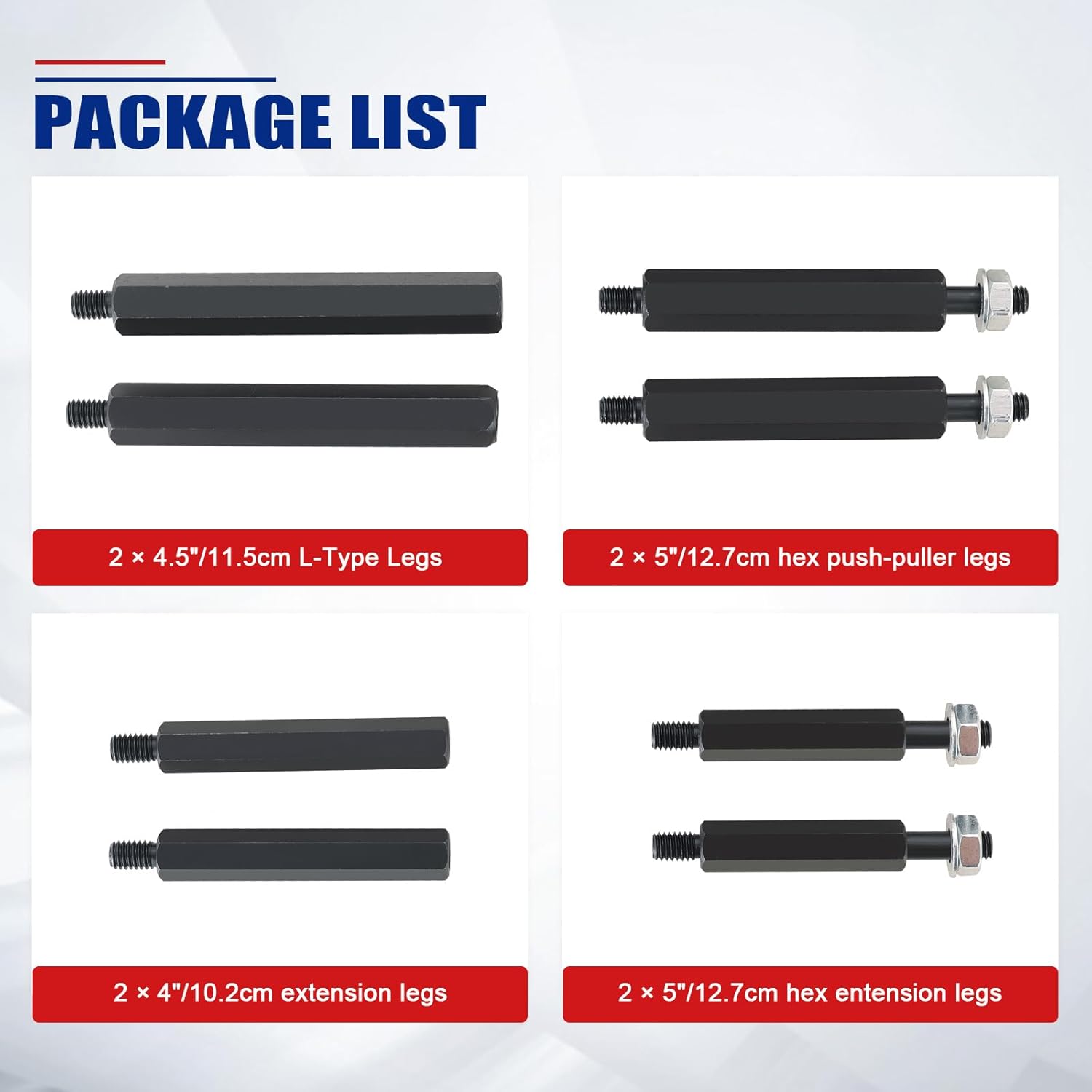 Bearing Puller Set, 5 Ton Capacity Bearing Separator, Pinion Wheel Bearing Removal Kit with 2" and 3" Jaws, Wheel Hub Axle Puller Set, 14PCS Bearing Separator Puller with Case