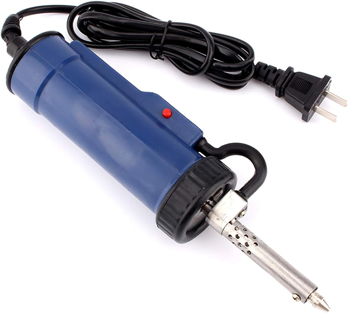 Electric Vacuum Solder Sucker-30W 220V 50Hz Electric Vacuum Solder Sucker Desoldering Pump, Blue