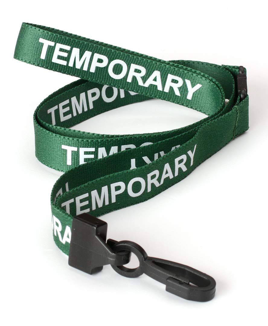 Ckb Ltd Green Ckb Ltd® 20X Temporary Lanyards Breakaway Safety Lanyard Neck Strap Swivel Plastic Clip For Id Card Holder - Pull Quick Release Design