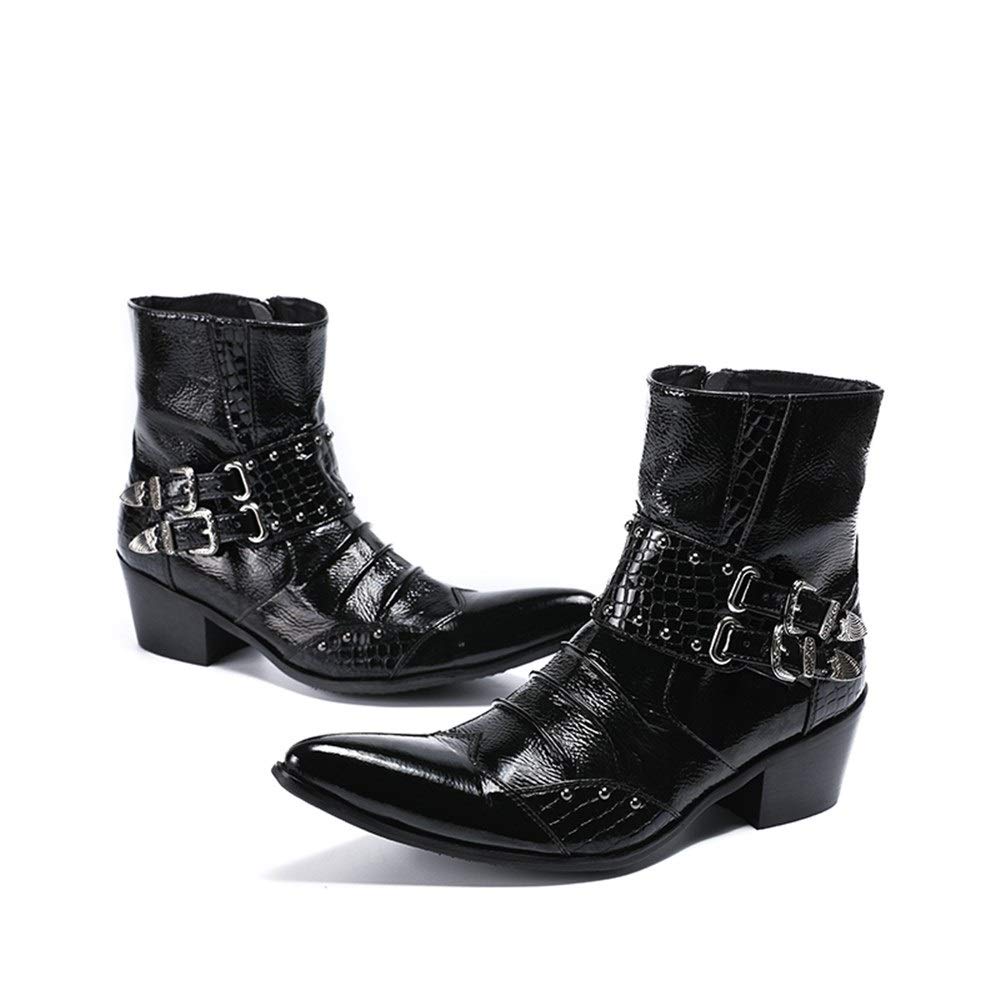 Amazon.com: Rui Landed Ankle Boot for Men High Top Boot Slip  display picture 3