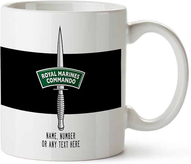 Personalised Royal Marines Commando Mug - Add Name Gift RM04