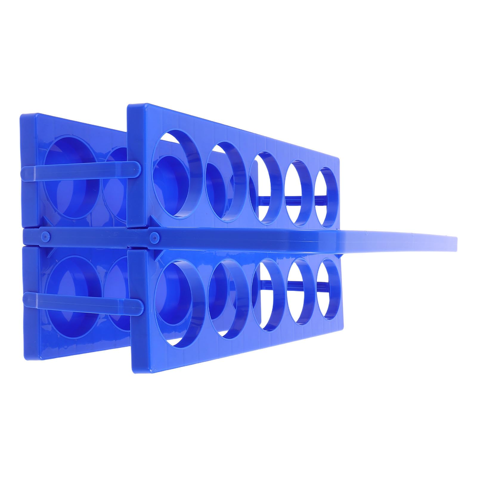 Healeved Porte-Bouteille Pliable en PP Bleu avec 10 Emplacements et Base Stable pour Équipes Sportives et Compétitions, Design Compact pour Identification Rapide