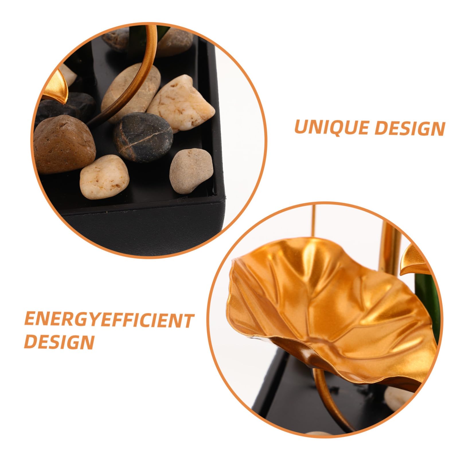 Fuente de Agua de Mesa Zen con Sonido Relajante Pequeña Fuente de Cascada de para Decoración Interior para Escritorio Hogar Oficina y Dormitorio