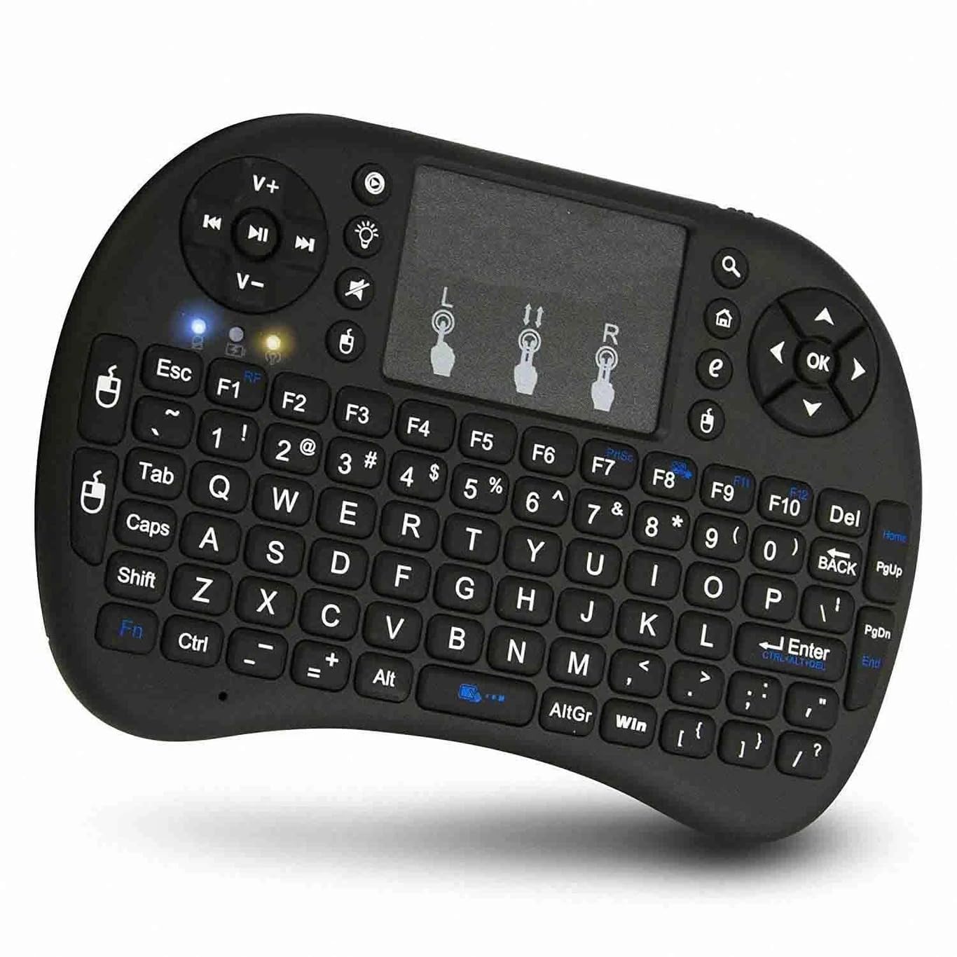 Mini Portable 2.4GHz Wireless Keyboard with Touchpad Mouse | RGB Light, 92-Key, Rechargeable, Remote Control for Smart TV, PC, Laptop, Android TV Box, Fire TV Stick, Mac, Tablet-picture-23