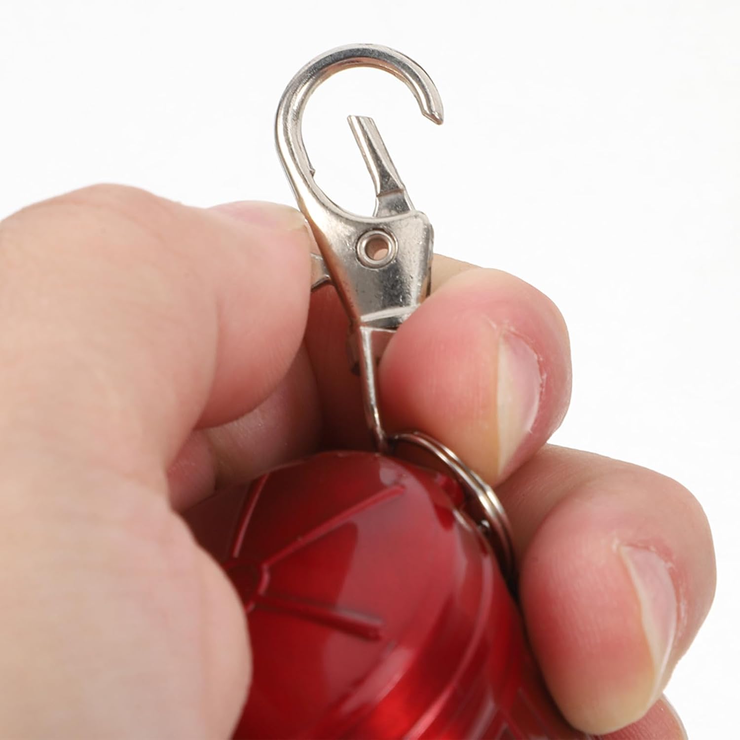 Portable Mini Ashtray with Keychain Lid, Red Sealed Pocket Trash Can for Outdoor Travel and Car Use, Cylinder Garbage Can for Cigarette Butt Disposal image 5