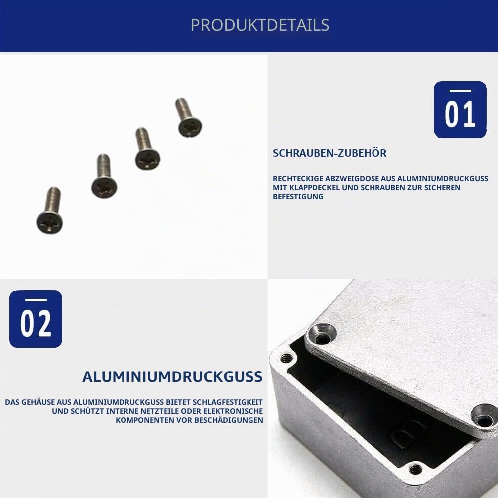 Supertool Aluminium-Druckguss, wasserdicht, Elektronik-Projektgehäuse für externe Stromversorgung, 1 Stück (1Pcs-1590C 120 x 94 x 56 mm)