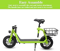 Vista 23 de SEHOMY Folding Electric Scooter with Seat for Adults, 15.5MPH, 20-Mile Range, 36V Battery, 12" Pneumatic Tire, Portable 450W Electric Scooters