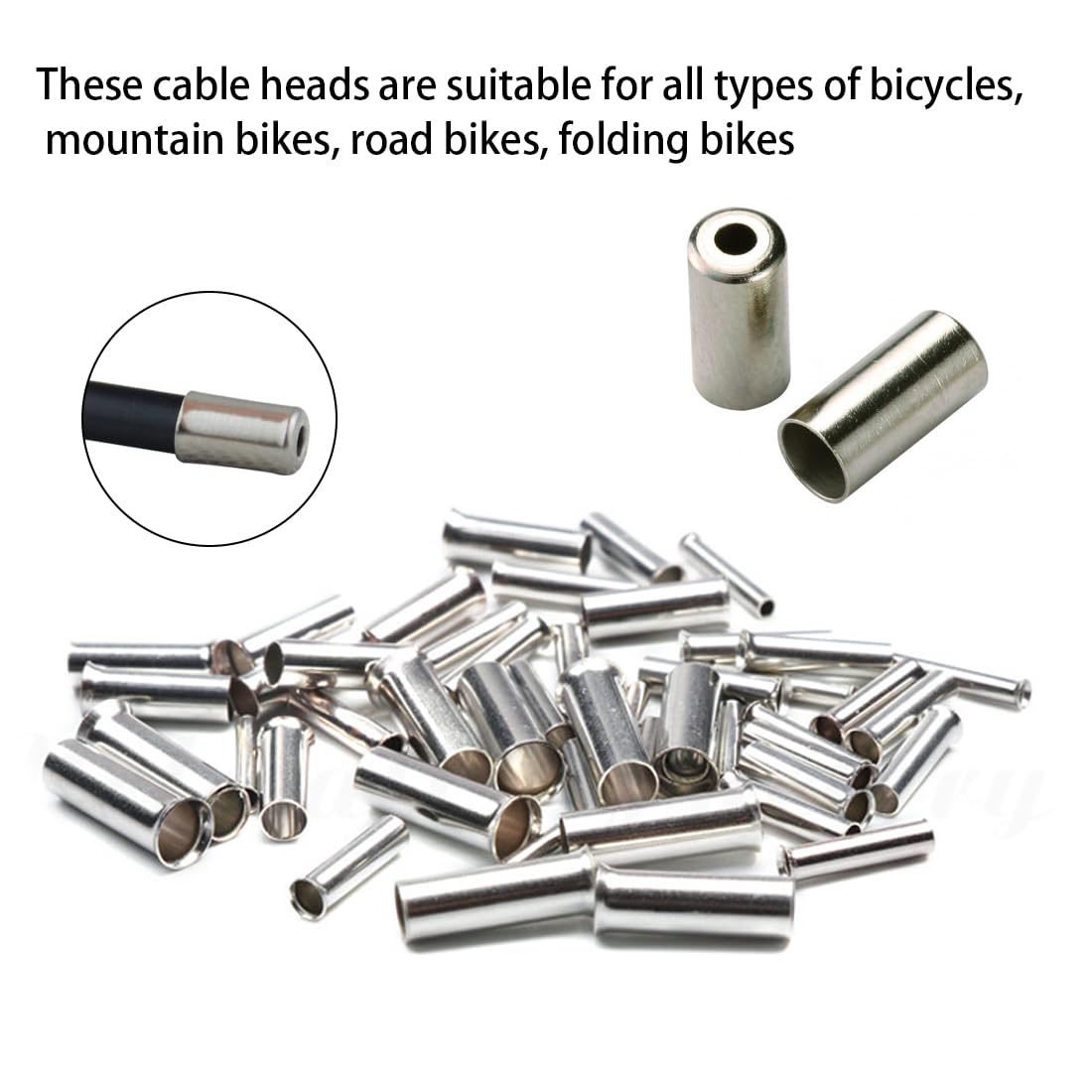 200 Cappucci Per Cavi Freno Bici - Guaine In Alluminio Per Estremità Cavi, Diametro 5mm - Foto 6