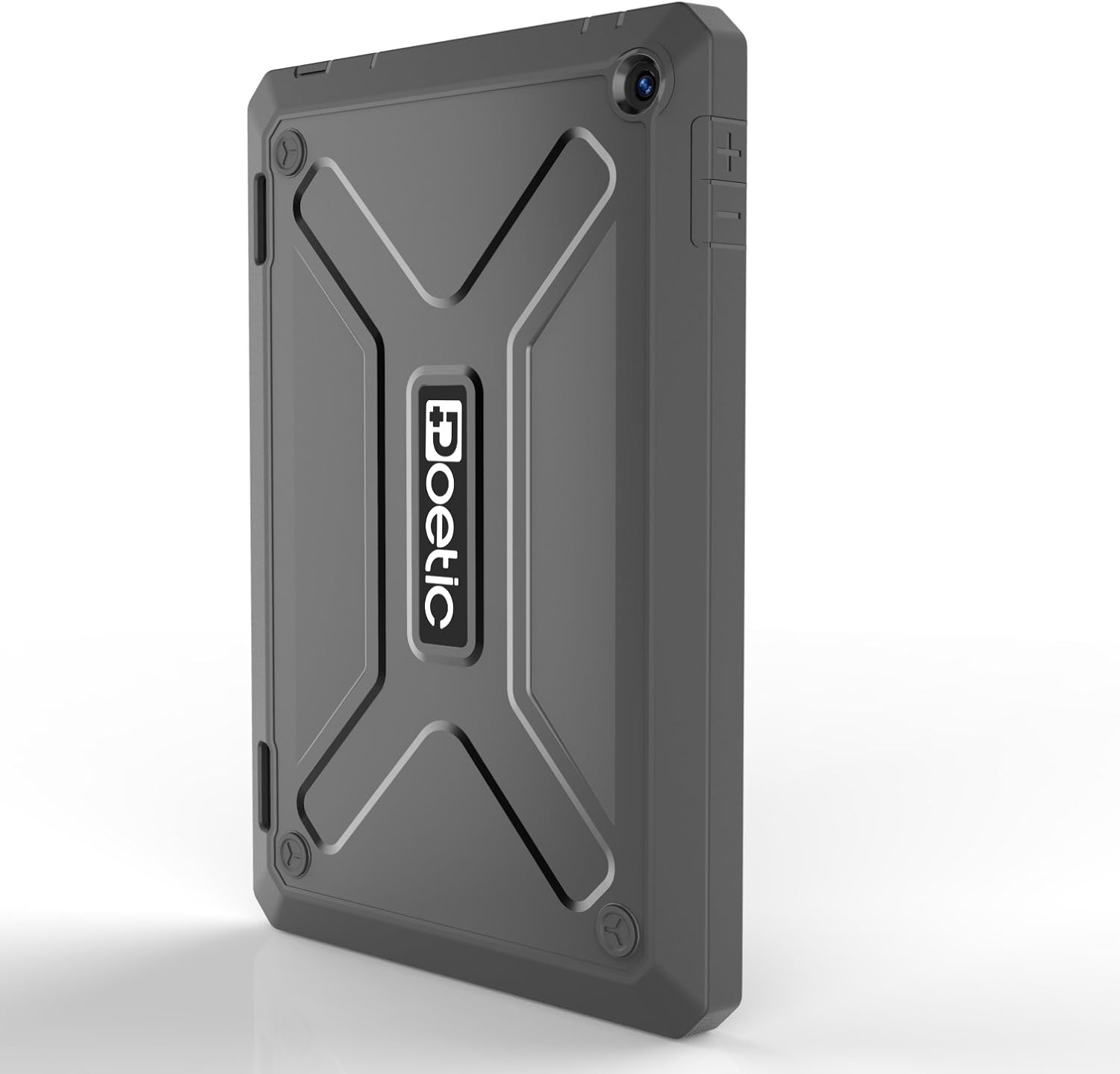 Fire HD 7 2014 Case - Poetic Revolution Heavy Duty Protective Hybrid Case with Built-in Screen Protector for Amazon Fire HD 7 (2014 Model) 4th Gen Only - Black (Not Fit Fire 7 5th Gen 2015 Release)