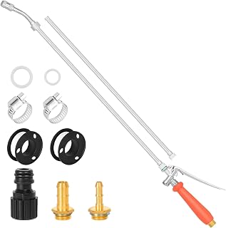 Sprayer Wand, Extra Long Watering For Garden Hose Ergonomic Handle Gardening Hose Attachment Replacement Sprayer For 1/4" & 3/8" & 1/2Brass Barb Hoses
