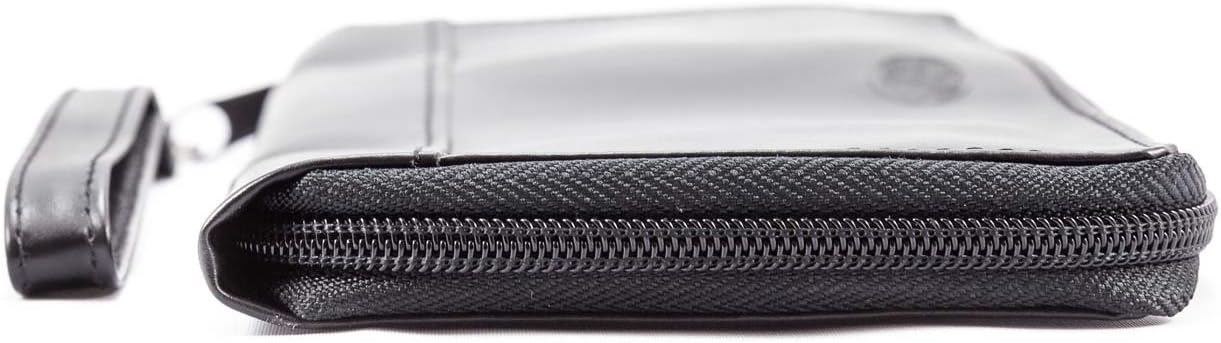 Big Skinny Women's Panther Leather Clutch Slim Wallet, Holds Up to 40 Cards