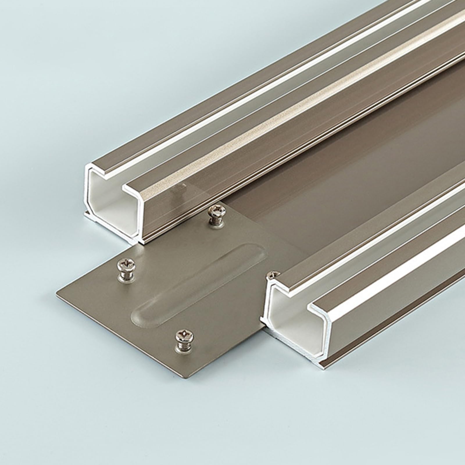 Deckengardinenschiene, 5 Meter Gardinenschiene, Vorhangschiene 2 Läufig, Für Müheloses Gleiten, Ideal Für Duschfenster, Wohnmobil-Raumteiler, Privatsphäre Und Heimdekoration(White,5.8m(19ft))