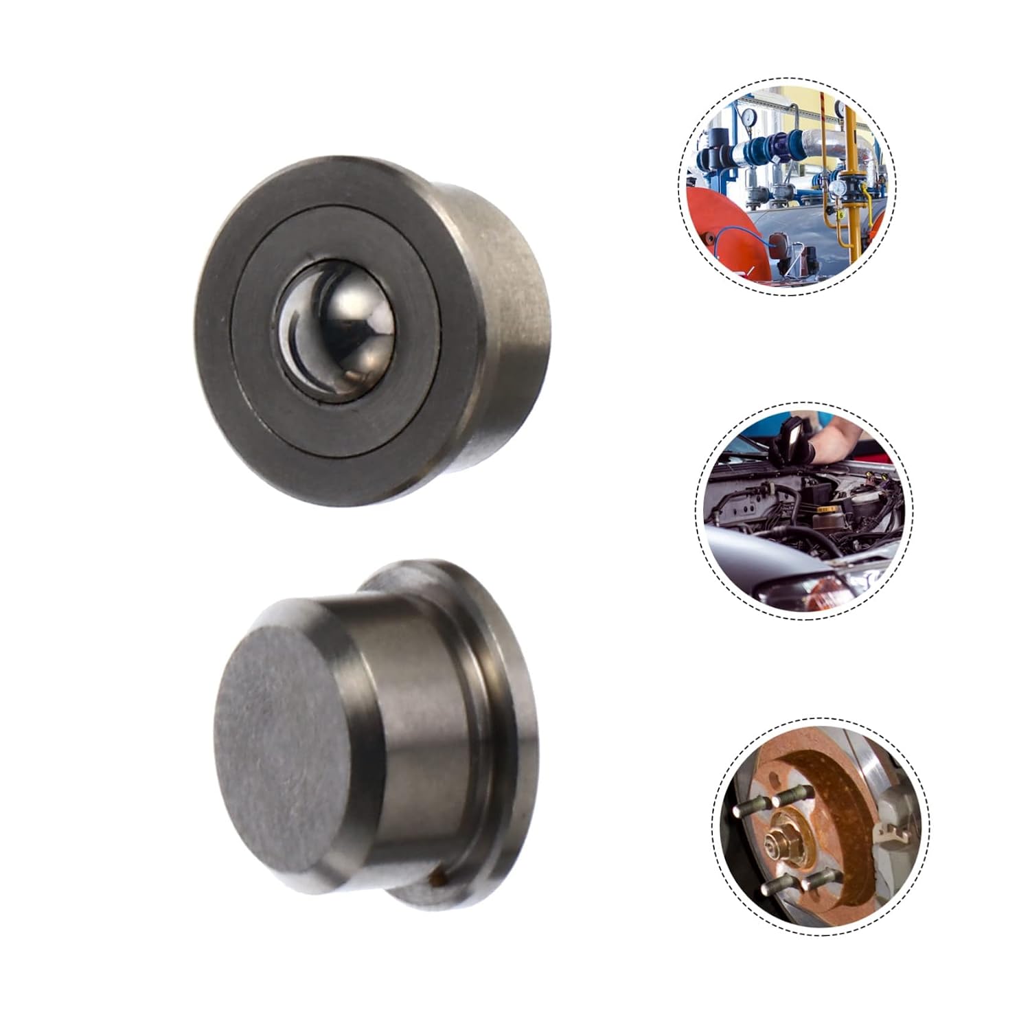 Universal Wheel Ball Transfer Roller 2Pcs Stainless Steel for Machinery