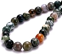 Vista 37 de Cuentas de ónix negro natural redondas de piedra semipreciosa suelta para hacer joyas 8MM 44PCS