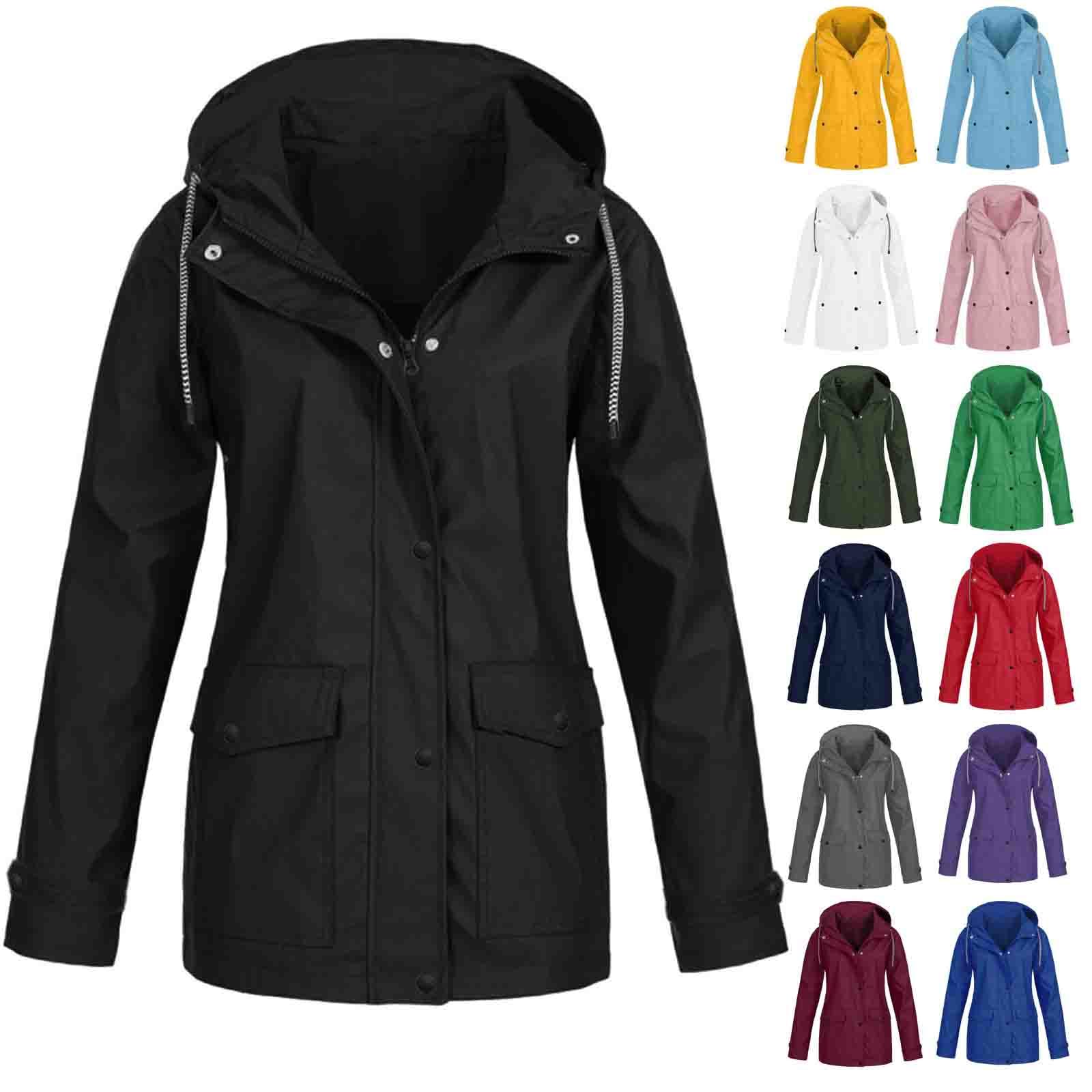 Generisch Chubasquero para hombre negro, gabardina para hombre, otoño, larga, parka de lluvia, cortavientos, chaqueta resistente al viento, chaqueta de entretiempo, chaqueta de otoño, chaqueta de