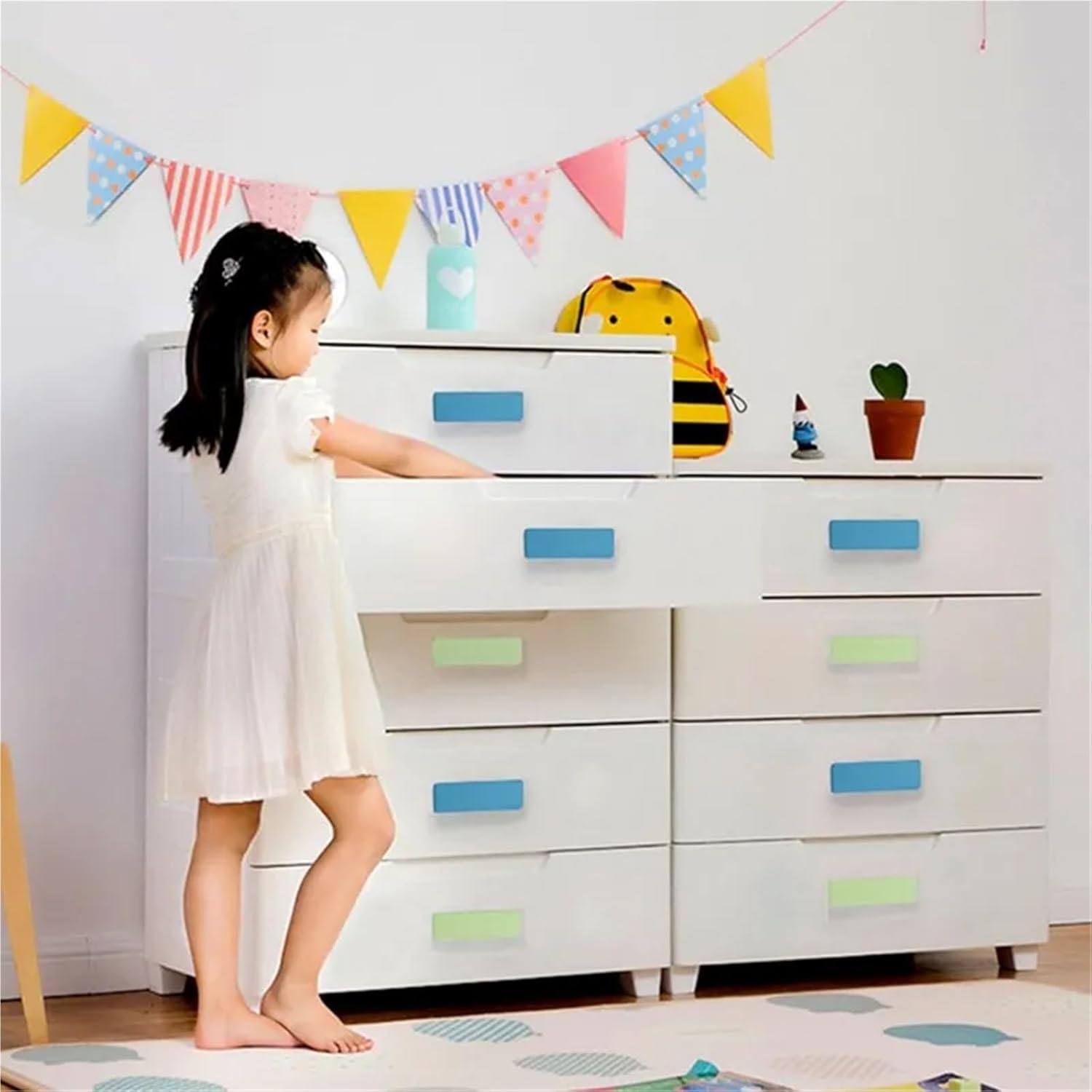 Wood Handles Multicolor Furniture Cabinet Handles Drawer Knobs Pink Bedroom Door Pulls Decoration 1Pcs(Blue)