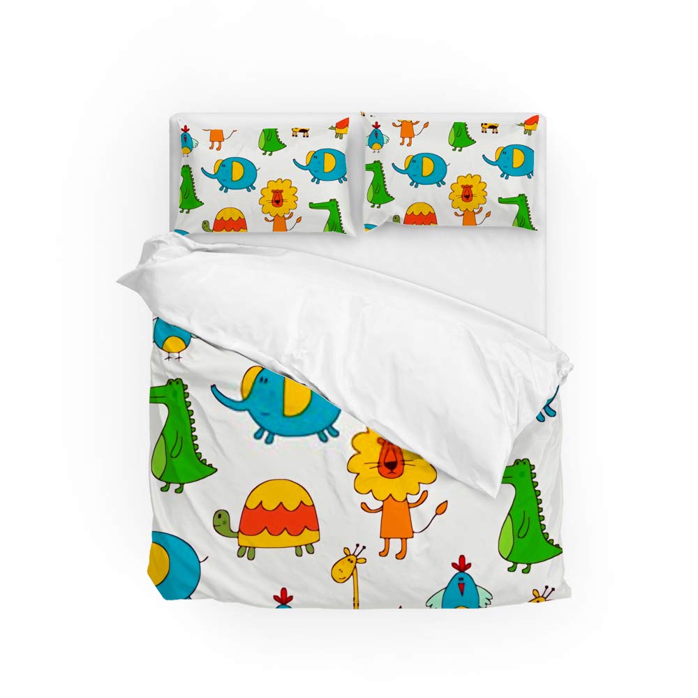 Housse de couette motif animaux du zoo pour rassurer votre enfant et illuminer ses rêves