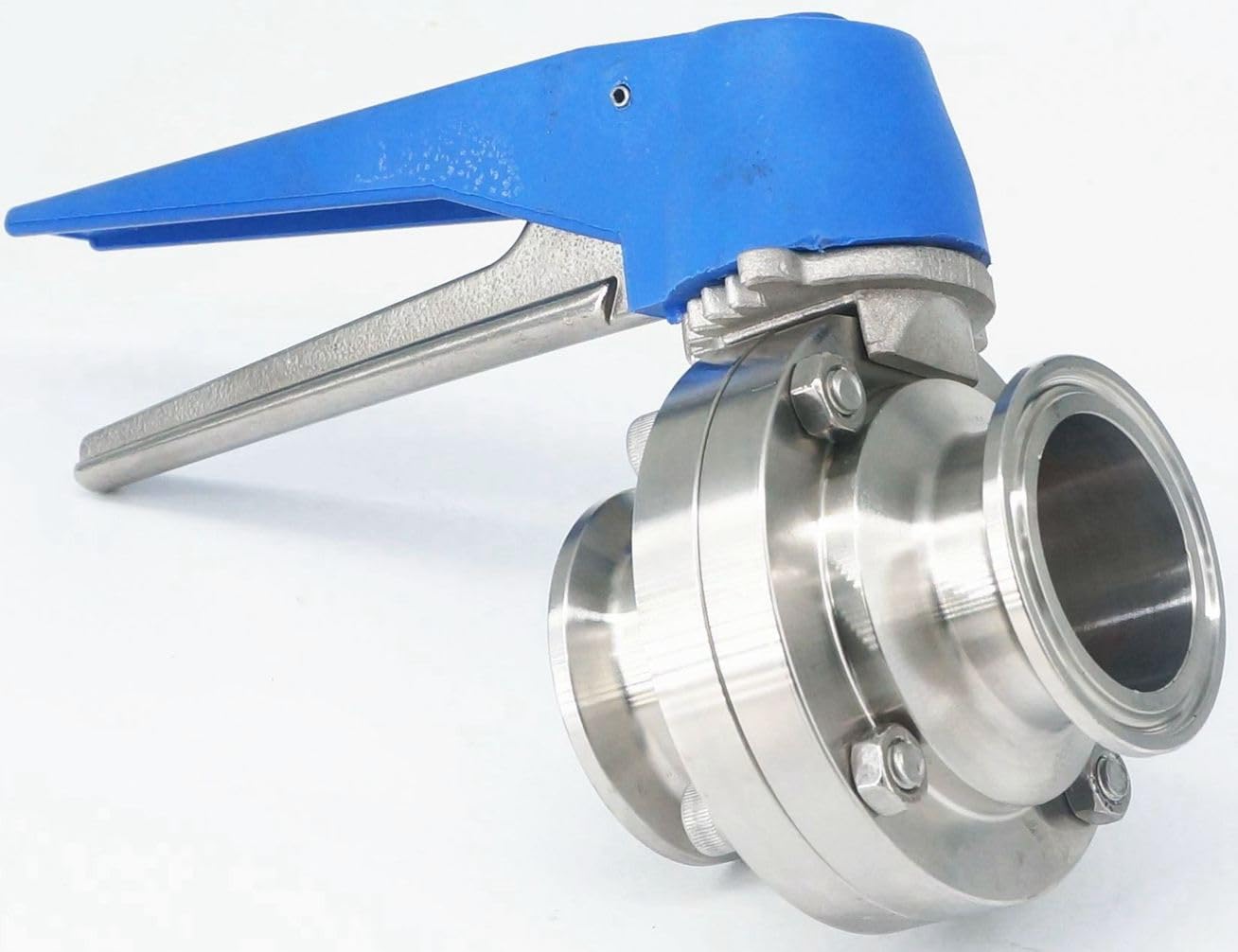PAKMEZ Pipe 32mm 1.5" Tri Clamp Ferrule O/D 50.5mm 304 Stainless Steel Tri Butterfly Valve