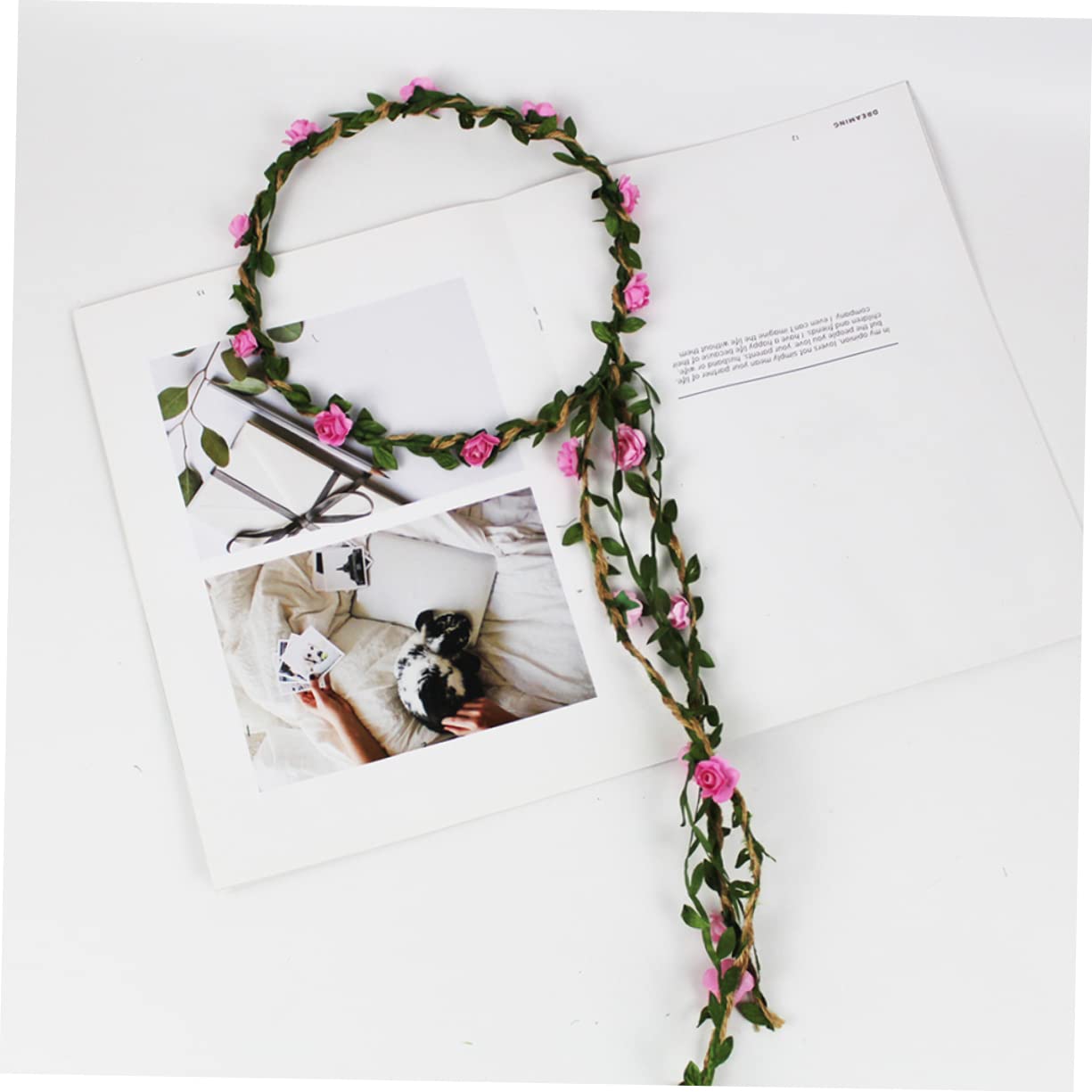 MAGICLULU 5 Set Di Fascia Per Con Di Fiori Per Donna Accessorio Per Feste Nuziali Fascia Floreale Fatta A Mano Per Matrimonio Corone Di Fiori Per Ragazze Per Feste 4 Pezzi*5