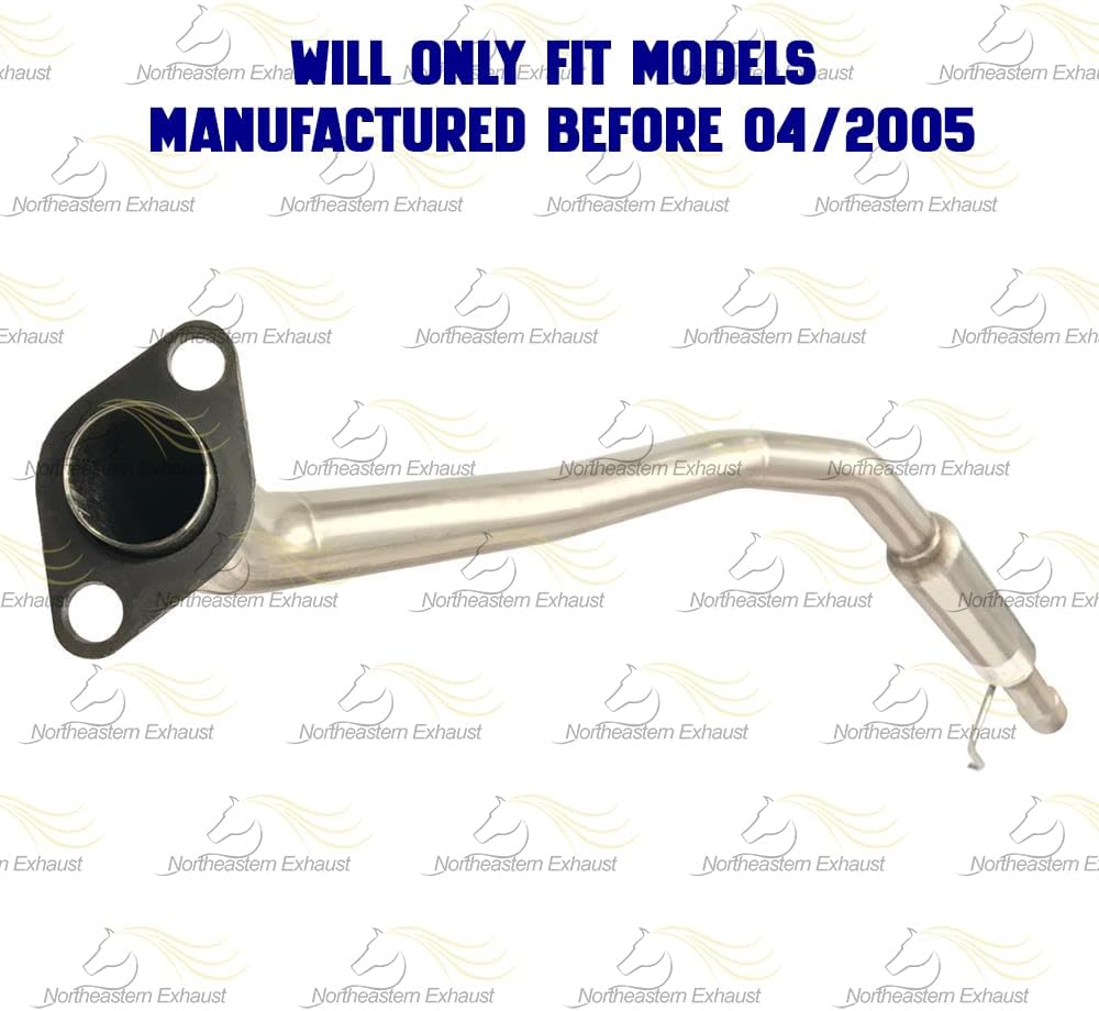 Exhaust Resonator Pipe Compatible for 2003-2005 Toyota Corolla 1.8L | Stainless Steel | Northeastern Exhaust | Free Gasket, Clamp, and Bolt Kit Included | Automotive Replacement Part