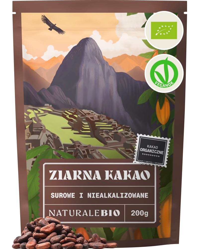 Ziarna Kakao Surowe Organiczne Bio 200g NaturaleBio
