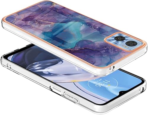 Miniatura 10 de Funda para teléfono Moto E22 4G, funda E22i, TPU suave + patrón de mármol IMD diseño delgado mejorado para cámara y protección de pantalla para