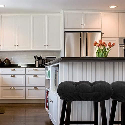 Miniatura 2 de BUYUE Cojín para asiento de silla de montar, triángulo de lujo jacquard a la moda con cojín antideslizante de silicona para taburete de bar