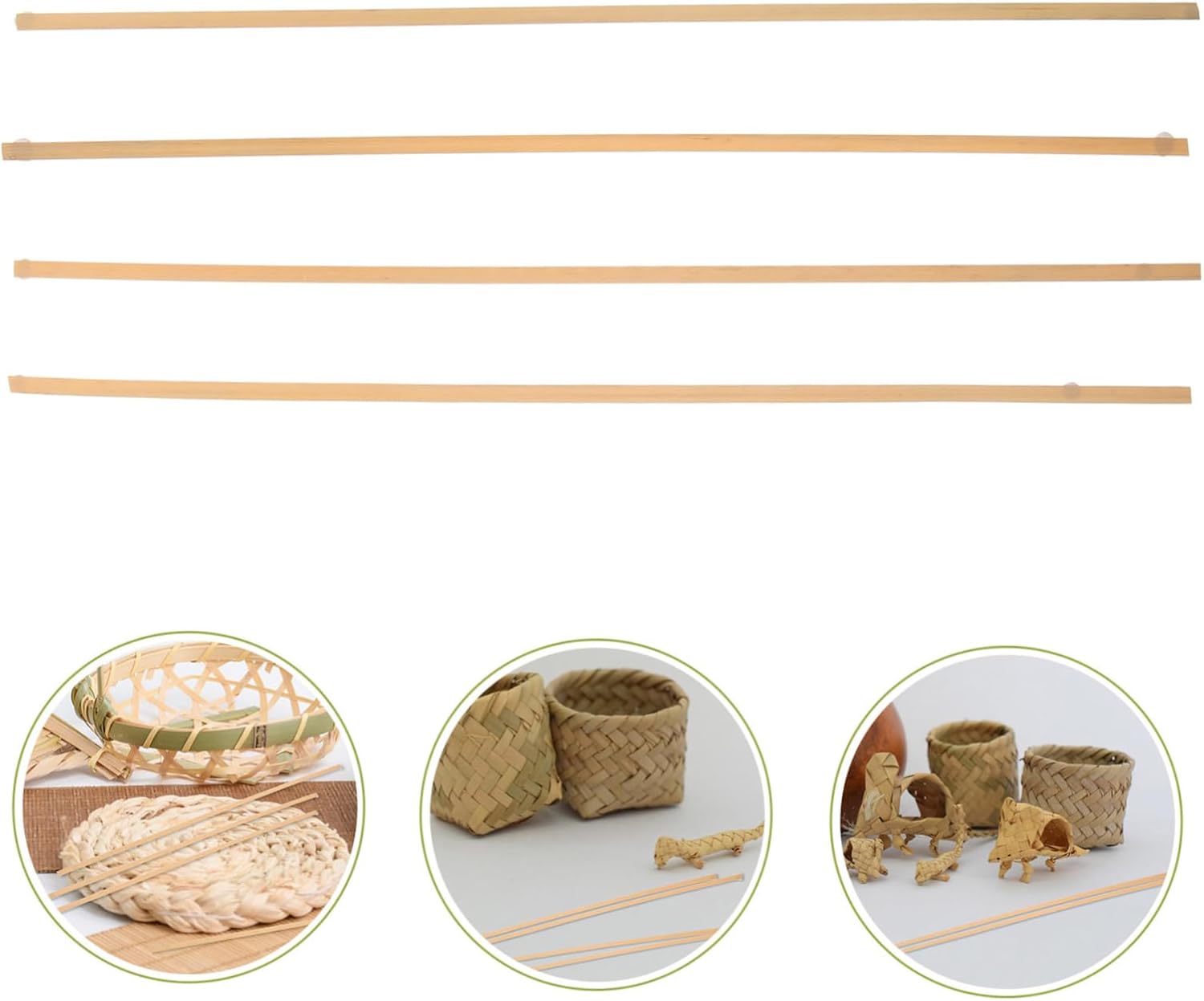 4pcs Weaving Strips for Craft, Bendable Flat Coil