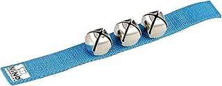 Nino Percussion Wrist Bell Instrument - Musical Instrument for Children from 4 Years - With Velcro Fastening - Nylon, Blue (NINO961B)