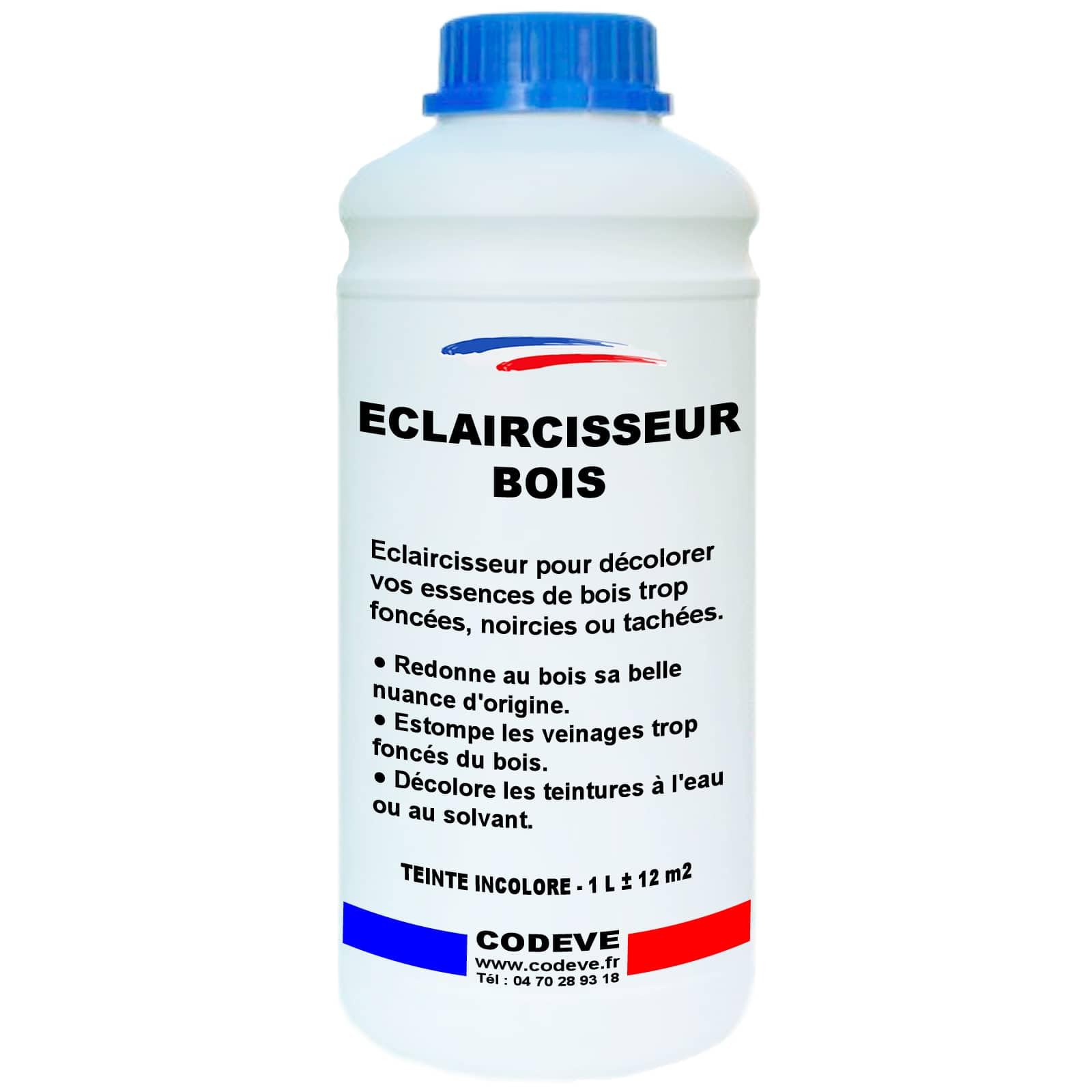 Eclaircisseur Bois - Codeve Bois - 1L - Intérieur/​extérieur - Décolorer, Blanchir Ou éclaircir Un Bois, Escalier Ou Sol Trop Foncé.