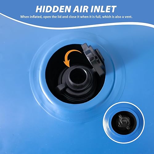 Miniatura 4 de Sofá inflable con reposabrazos y otomana, tumbona inflable, sofá perezoso plegable, muebles inflables sin bomba para campamento, pesca, fiesta,