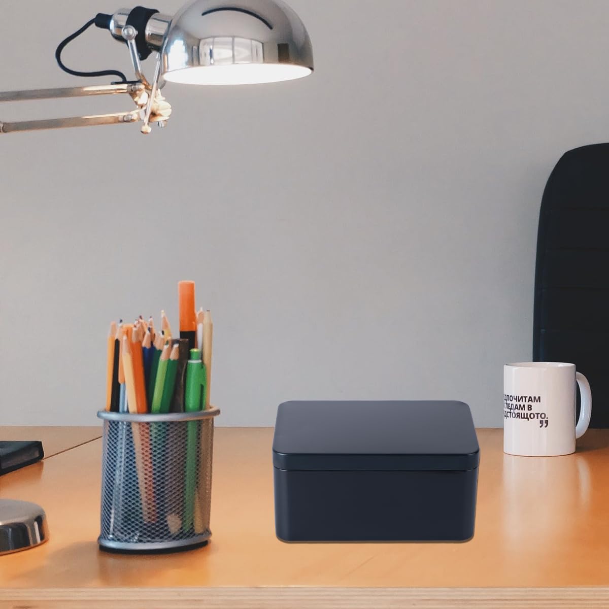 Amosfun Boîte Rectangulaire En Métal Vide Avec Couvercles, Pour Organiser La Maison, Bougies, Cadeaux, Clés De Voiture, Travaux Manuels, Bijoux - Noir