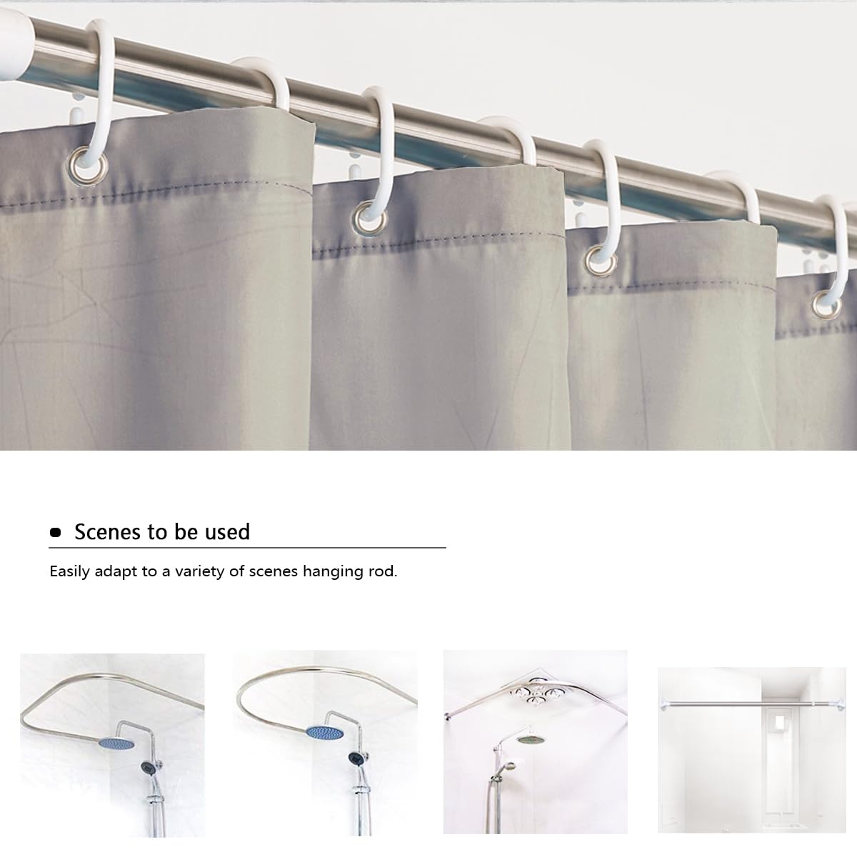 Rideau de douche déco salle de bain tons terre modernes W180xL200 cm